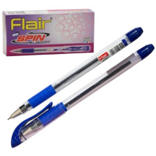 ручка Flair кульк. масл. Spin синя  858  (12/144/1152)