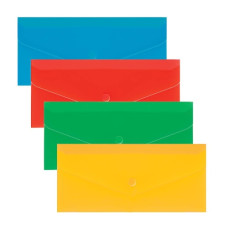 тека Economix E31306 конверт на кнопці пласт. ЄВРОФОРМАТ  Е65  (5/10/100)