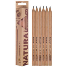 олівець чорнографітний Marco 6050- 6CB Natural Jumbo трикутний з чинкою (НВ)  (6/72/864)