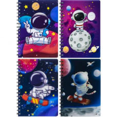 блокнот 4-107 на спіралі А5/80арк. голограма, блок клітинка  (140)