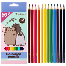 олівці кольор. YES 12кол. Pusheen карт. уп. заточ.  290761  (12/240)