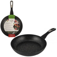 сковорідка Aureti Titanium d-26см., литий алюміній, чорна, плазмове покриття  AU-403-26