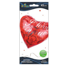 кулька фольгована Pelican Серце з троянд I love you 45см.  835508