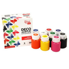 фарби акрилові для декору ROSA TALENT глянцеві  9кол.х20мл.  90747256