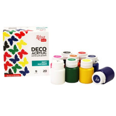 фарби акрилові для декору ROSA TALENT матові  9кол.х20мл.  90747128