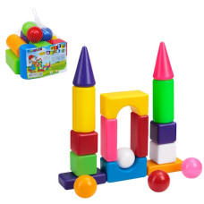 набір кубиків будівельних "Сіті Лайф" малий в сітці  102  (12)