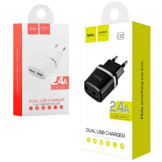 зарядний пристрій Hoco Smart dual на 2 USB  C12