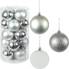 набір кульок ялинкових 6см. 20шт., срібло  YH-9262/124020  (1/36)