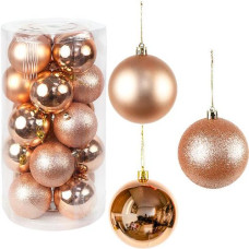 набір кульок ялинкових 6см. 20шт., рожеве золото  YH-9262/124022  (1/36)