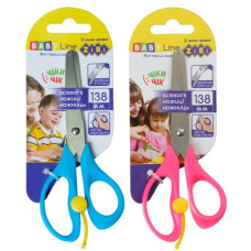 ножиці Zibi дитячі 138мм. з поворотним механізмом на бліст.  ZB.5017  (24/288)