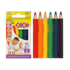 олівці кольор. Zibi Baby Line JUMBO mini 6кол., карт. уп., заточ.  ZB.2450  (48/480)