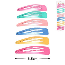 шпилька-"тік-так" глянцева кольорова 6,5см.  А 1033-15-22С (013849)  (12)