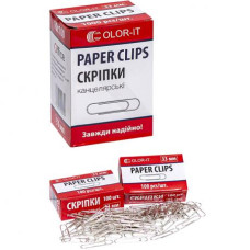 скріпки Color-It 33мм. овальні  S333  (10/500)