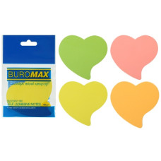 блок з клейким шаром Buromax "Серце" 50арк.  ВМ.2362-99  (24/576)