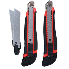 ніж трафаретний Norma  18мм.+ 2 леза, автофіксатор, мет. направляюча, прогумований  4512  (12)