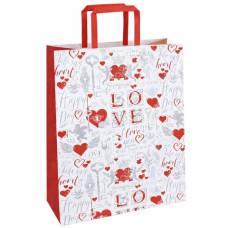 пакет подар. Bourgeois паперовий 32х15х42см. крафт білий  KGB 324215-31  (10/100)