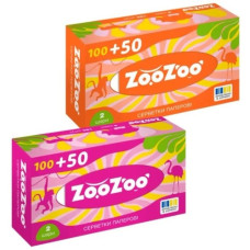 серветки ZooZoo 150шт. двошарові білі  (18)