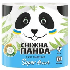 папір туалетний Сніжна панда SuperAbsorb двошаровий 4шт./уп., ціна за упаковку!!!  (16)