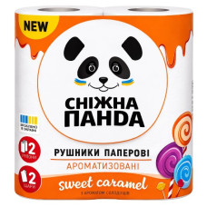 рушник паперовий Сніжна панда Sweet Caramel двошаровий, набір 2шт.  (16)