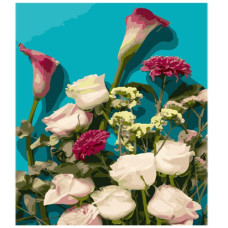картина за номер. Strateg 40х50см. "Ніжність квітів"  MZ032