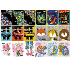 блокнот на спір. з глітером Апельсин А6/80арк. карт. лакована обкл. (бічна спіраль)  АП-1604  (10)