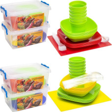 набір пластмас. посуду "Пікнік" на 6 персон  БП-162  (6)