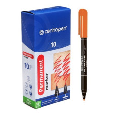 маркер Centropen 2846 тонкий помаранчевий, накінечник 1мм.  (10/200)