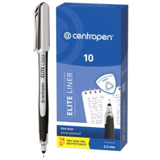 маркер Centropen 4721 лінер чорний 0.3мм. (не висихає 14 днів)  (10/200)