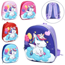 рюкзак дитячий "Єдиноріг" 30х27х9см., 1 від., застібка-блискавка, 1 внутр. кишеня, в кул.  9905 (60)