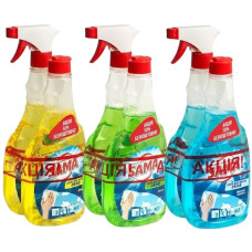 засіб для миття скла SAMA 2х500мл. тригер + запаска (в ас-ті)  (6)