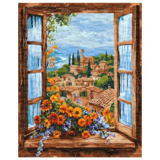 картина за номер. Ідейка 40х50см. "Чудовий пейзаж"  КНО3278