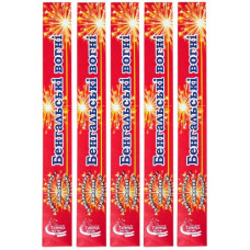 бенгальські вогні "Танець вогню" 40см. набр 5шт.  В-17  (30/240)