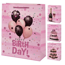 пакет подар. паперовий 30х41.5х12см. "Happy birthday"  R98469-L  (12/360)