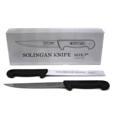 нож кухонный мет. 8" с пл. черн. ручкой  GQS-8  (12/480)