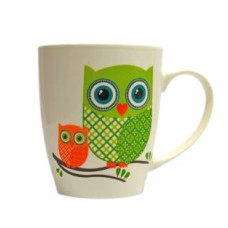 чашка Keramia 415мл. Сова зеленая и совенок  21-272-028