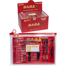 готовальня Aodemei 12 предм. в папці з бігунком 31х22см.  К55  (12/192)