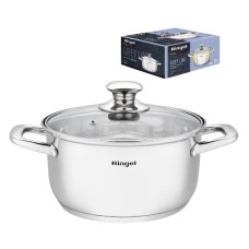 каструля Ringel Grey Linw нержав. з кришкою 18см. 2,3л.  RG-2022-18