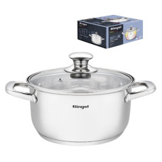 каструля Ringel Grey Linw нержав. з кришкою 20см. 3,2л.  RG-2022-20
