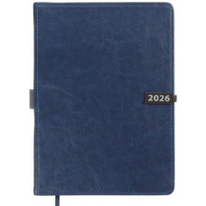 щоденник Buromax LEGEND синій, датований на 2026 рік  А5, штучна шкіра  ВМ.21149-02