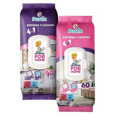 серветки вологі господарчі Purfix універсальні для прибирання 60шт.  (16)