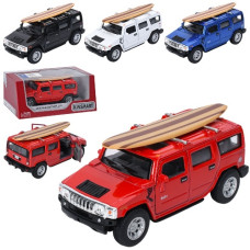 джип Kinsmart Hummer H2 SUV мет. інерц. 1:40, гум.кол., відч.дв. в кор. 16х7х7,5см. KT 5337 WS1 (24)