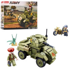 конструктор Sluban машина, мотоцикл, фігурки, 154 дет. в кор. 24х19х4,5см.  М 38 В 0710  (60)