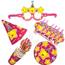 набір святковий Pelican Happy Birthday Веселі зірочки 36 предм.  871316  (1/50)