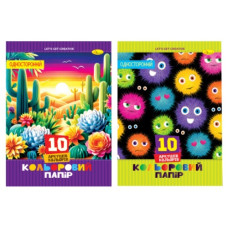 папір кольоровий Апельсин В5/10арк. односторонній  АП-1218  (25)