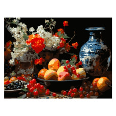 картина за номер. Strateg 30х40см. "Фруктовий достаток"  FH-37