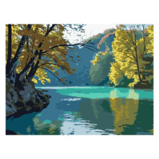 картина за номер. Strateg 30х40см. "Смарагдове озеро"  SS-1262