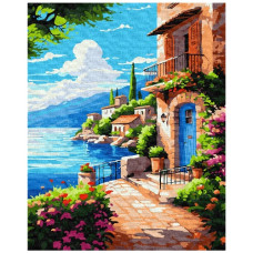 картина за номер. Ідейка 40х50см. "Спокій біля хвиль"  КНО2791