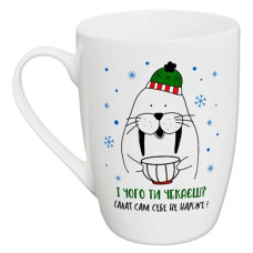 чашка Kvarta 360мл. капучино "І чого ти чекаєш?" в подар. кор.  2105  (9)