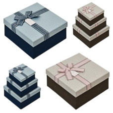 набір подарункових коробок "Best wishes" 3шт. (19х19х10см. + 17х17х8см. + 15х15х7см.)  R33318  (36)