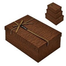 набір подарункових коробок "Elegance" 3шт. (23х16х10см. + 21х14х8см. + 19х12х7см.)  R33263BR  (36)